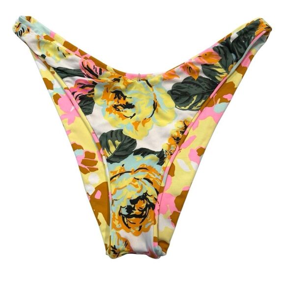 NWOT Maaji Floral Peace Out Journey Reversible Bikini Bottom Multicolor Large - Picture 2 of 4